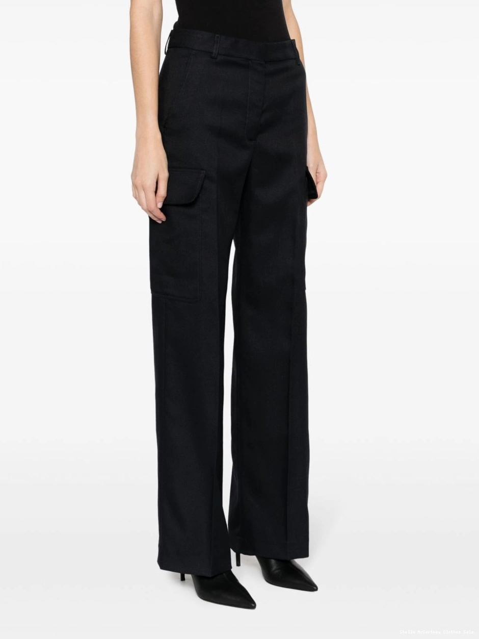Cheap cargo-pocket straight Women Stella pressed-crease trousers McCartney 0715